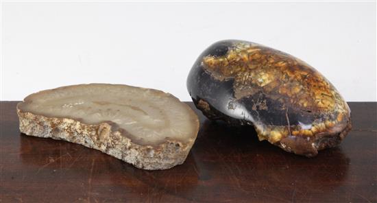 Bluejohn and quartz specimens